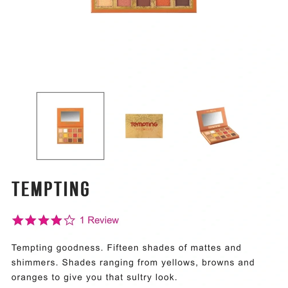 NEW beautycreations TEMPTING Eyeshadow Palette Makeup Palette Warm tone Neutrals